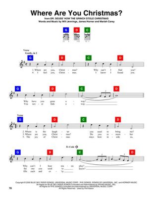 Where Are You Christmas Piano Sheet Music: A Journey Through Festive Notes